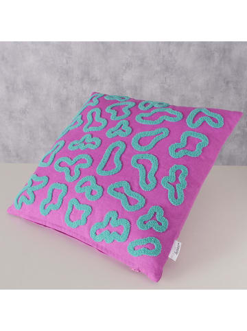 Boltze Kissen "Swirla" in Lila/ Türkis - (L)45 x (B)45 cm