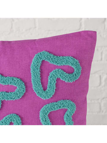 Boltze Kissen "Swirla" in Lila/ Türkis - (L)45 x (B)45 cm