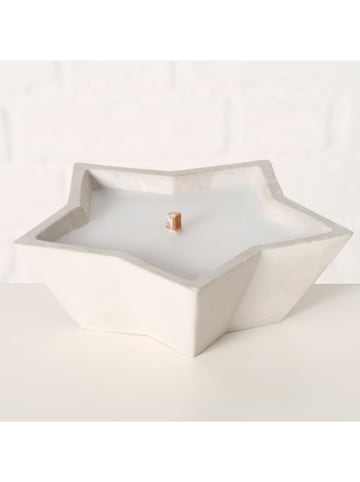 Boltze Kerzentopf "Bonko" in Hellgrau - (H)5,5 cm