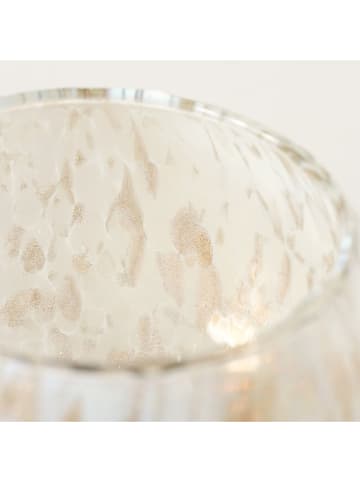 Boltze Świecznik "Skylar" w kolorze biało-beżowym - wys. 9 x Ø 10 cm