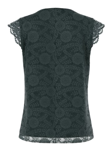 Pieces Top "Pcolline" w kolorze ciemnozielonym