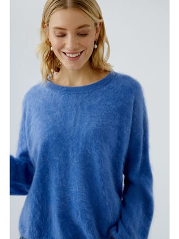 Oui Wollpullover in Blau