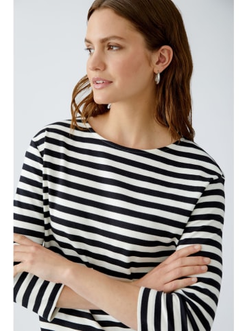 Oui Longsleeve in Schwarz/ Creme