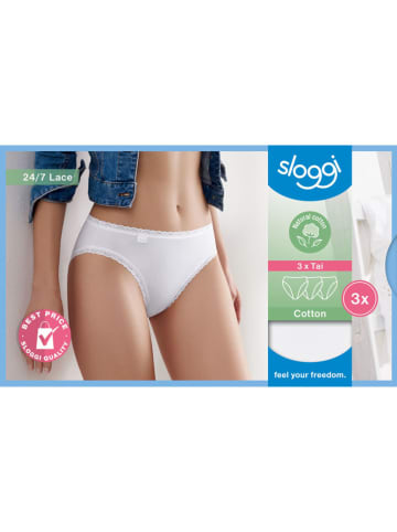 Sloggi Figi (3 pary) "24/7" w kolorze białym
