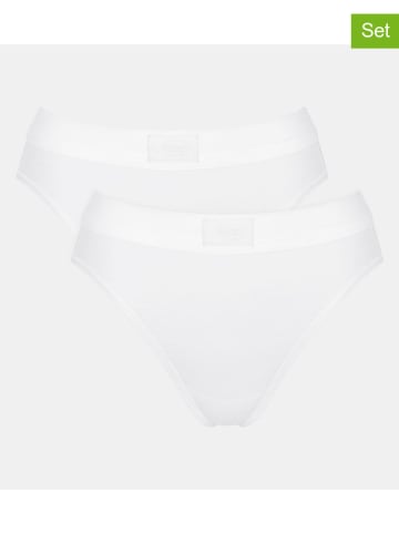 Sloggi Figi high waist (2 pary) "Double Comfort" w kolorze białym