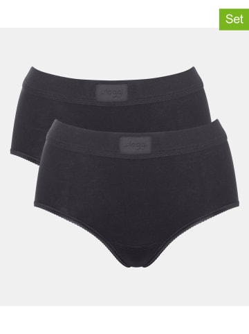 Sloggi 2er-Set: Taillenpantys "Double Comfort" in Schwarz