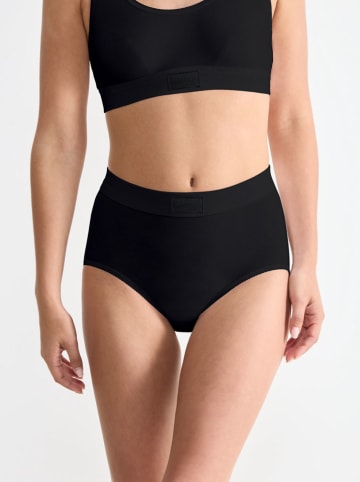 Sloggi Pełne figi high waist (2 pary) "Double Comfort" w kolorze czarnym