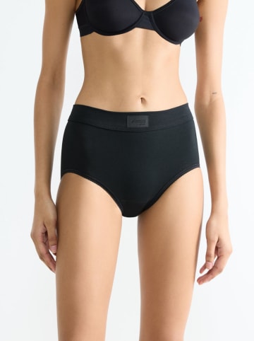 Sloggi Pełne figi high waist "Double Comfort" w kolorze czarnym