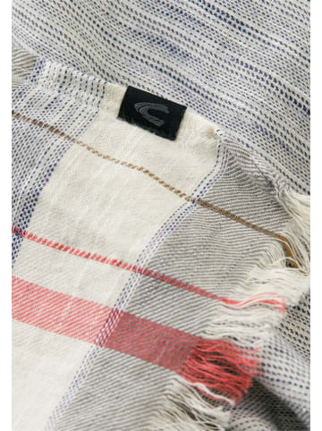 Camel Active Schal in Grau/ Rot/ Creme