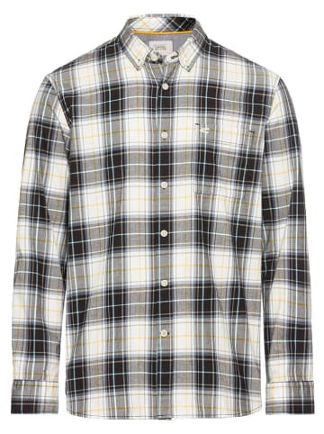 Camel Active Hemd in Creme/ Schwarz/ Gelb