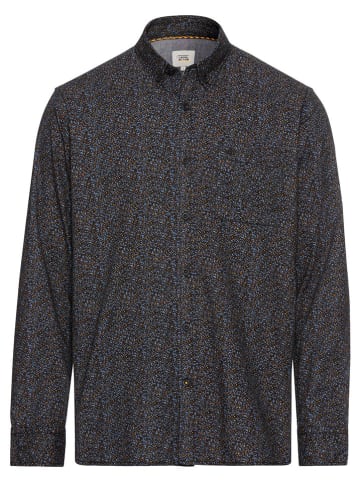 Camel Active Hemd in Schwarz/ Blau/ Orange