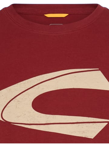 Camel Active Koszulka w kolorze kremowo-czerwonym