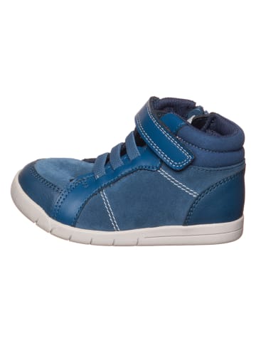 Clarks Leder-Sneakers "Emery Beat" in Blau
