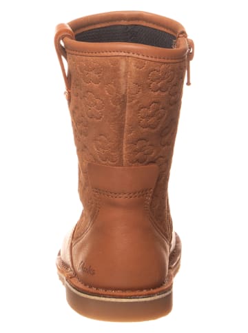 Clarks Leder-Stiefel "Comet Pop" in Hellbraun