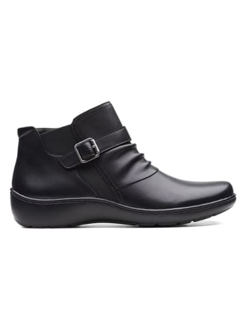 Clarks Leder-Ankle-Boots "Cora" in Schwarz