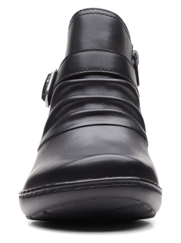 Clarks Leder-Ankle-Boots "Cora" in Schwarz