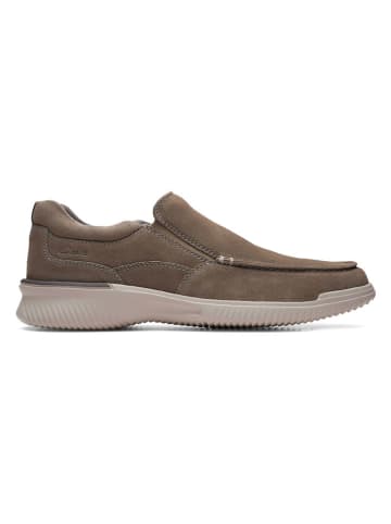 Clarks Leder-Mokassins "Donaway" in Taupe
