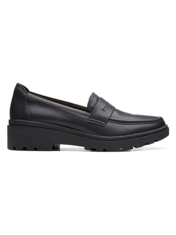 Clarks Leder-Mokassins "Calla Ease" in Schwarz