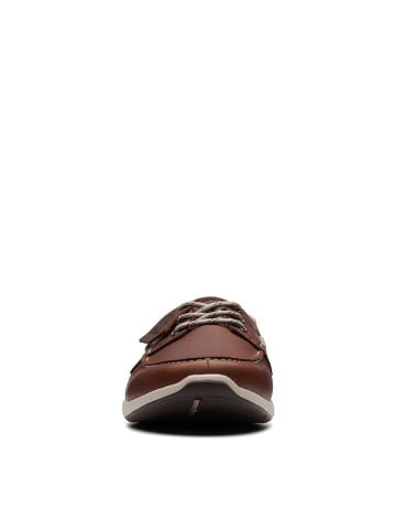 Clarks Leder-Slipper "ATL Sail Go" in Braun