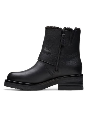Clarks Leder-Boots "Rebelle" in Schwarz