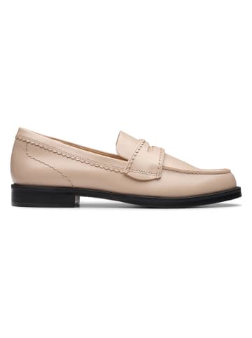 Clarks Leder-Mokassins "Straven Edge" in Beige