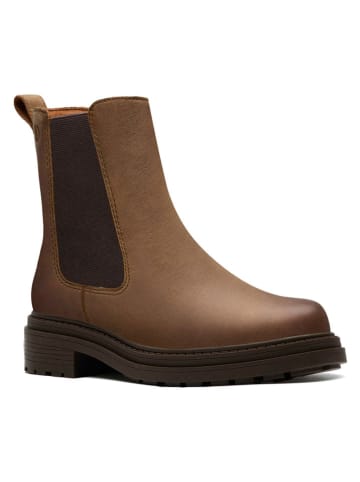 Clarks Leren chelseaboots lichtbruin