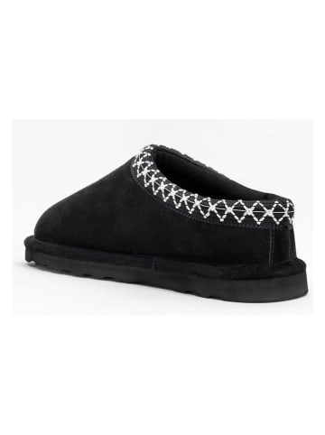 Clarks Leder-Hausschuhe in Schwarz