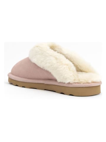 Clarks Leder-Hausschuhe in Rosa