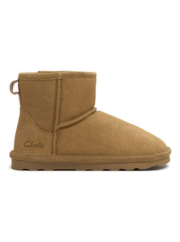 Clarks Leren winterboots lichtbruin
