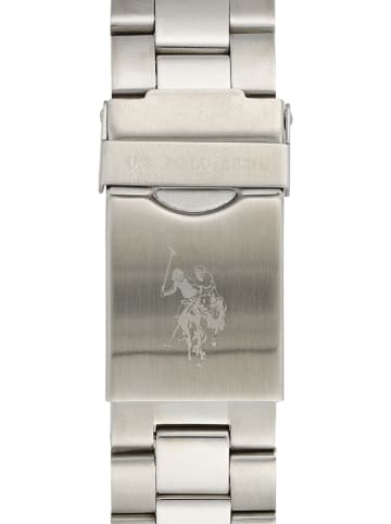 U.S. Polo Assn. Kwartshorloge zilverkleurig/donkerblauw