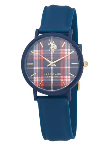 U.S. Polo Assn. Kwartshorloge donkerblauw/rood-wit