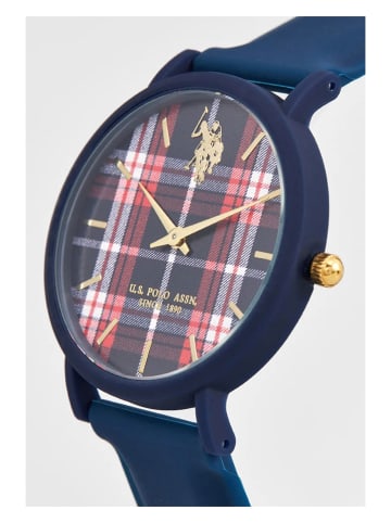 U.S. Polo Assn. Kwartshorloge donkerblauw/rood-wit