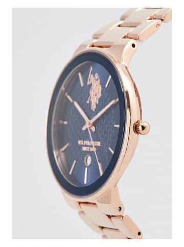 U.S. Polo Assn. Kwartshorloge roségoudkleurig/donkerblauw