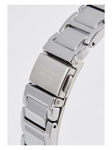 U.S. Polo Assn. Kwartshorloge zilverkleurig/zwart