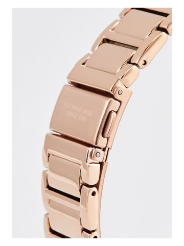 U.S. Polo Assn. Kwartshorloge roségoudkleurig/zwart