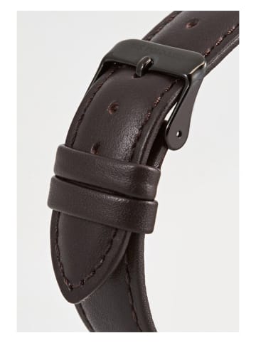 U.S. Polo Assn. Quarzuhr in Dunkelbraun/ Schwarz