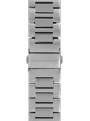 U.S. Polo Assn. Kwartshorloge zilverkleurig/donkerblauw