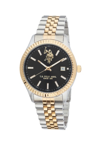 U.S. Polo Assn. Kwartshorloge zilverkleurig/goudkleurig/zwart