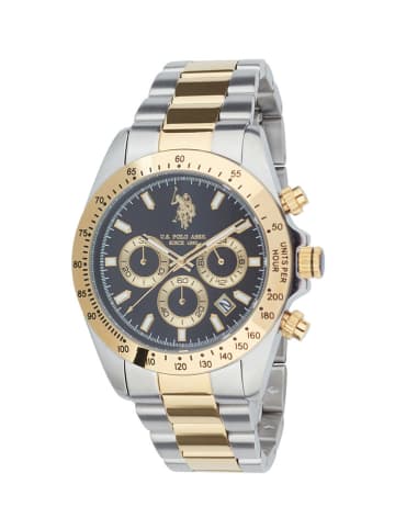 U.S. Polo Assn. Chronograf w kolorze srebrno-złoto-czarnym