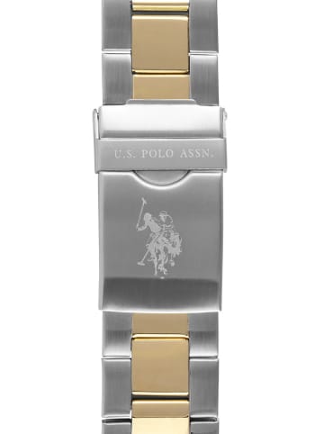 U.S. Polo Assn. Chronograf w kolorze srebrno-złoto-czarnym