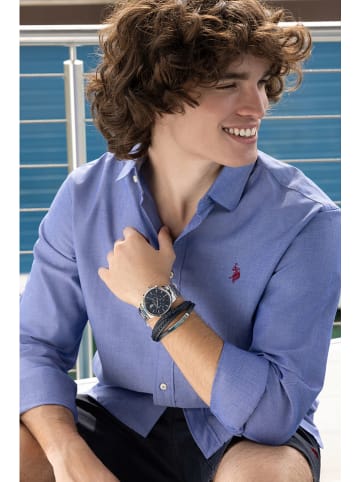 U.S. Polo Assn. Chronograaf zilverkleurig/donkerblauw