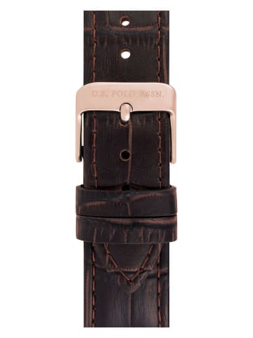 U.S. Polo Assn. Quarzuhr in Braun/ Gold/ Schwarz