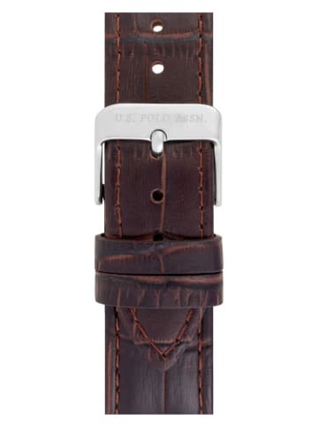 U.S. Polo Assn. Chronograaf bruin/zilverkleurig/blauw