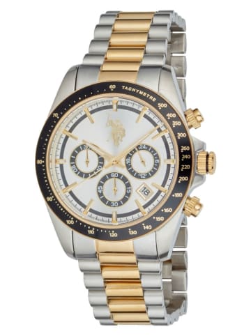 U.S. Polo Assn. Chronograph in Silber/ Gold/ Schwarz