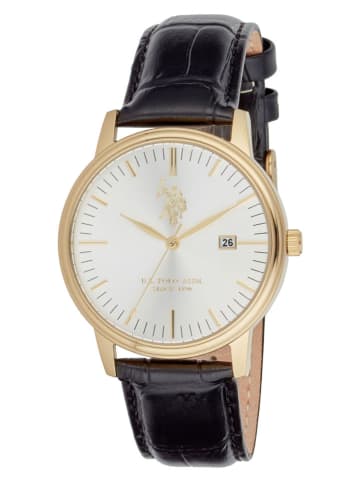 U.S. Polo Assn. Quarzuhr in Schwarz/ Gold/ Weiß