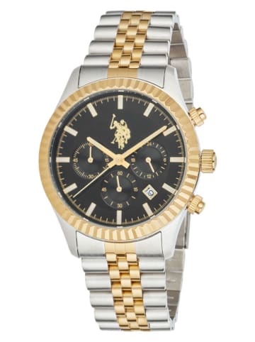 U.S. Polo Assn. Chronograaf zilverkleurig/goudkleurig/zwart