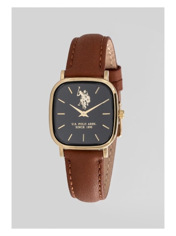 U.S. Polo Assn. Quarzuhr in Braun/ Gold/ Schwarz