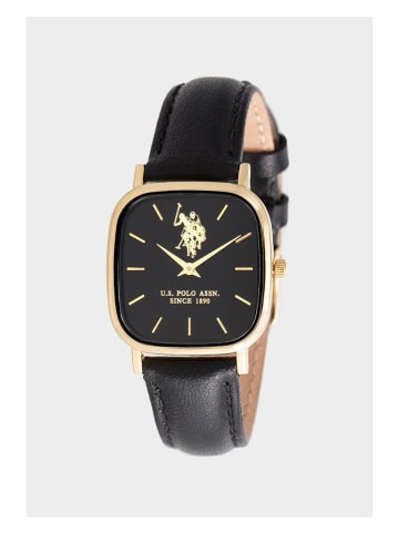 U.S. Polo Assn. Kwartshorloge zwart/goudkleurig
