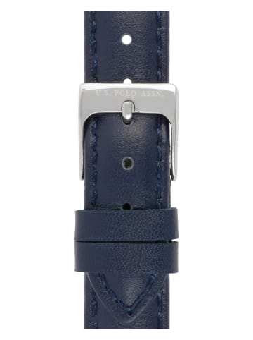 U.S. Polo Assn. Zegarek kwarcowy w kolorze srebrno-granatowo-białym