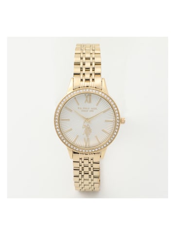 U.S. Polo Assn. Kwartshorloge goudkleurig/wit